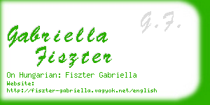 gabriella fiszter business card